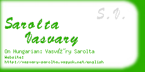 sarolta vasvary business card